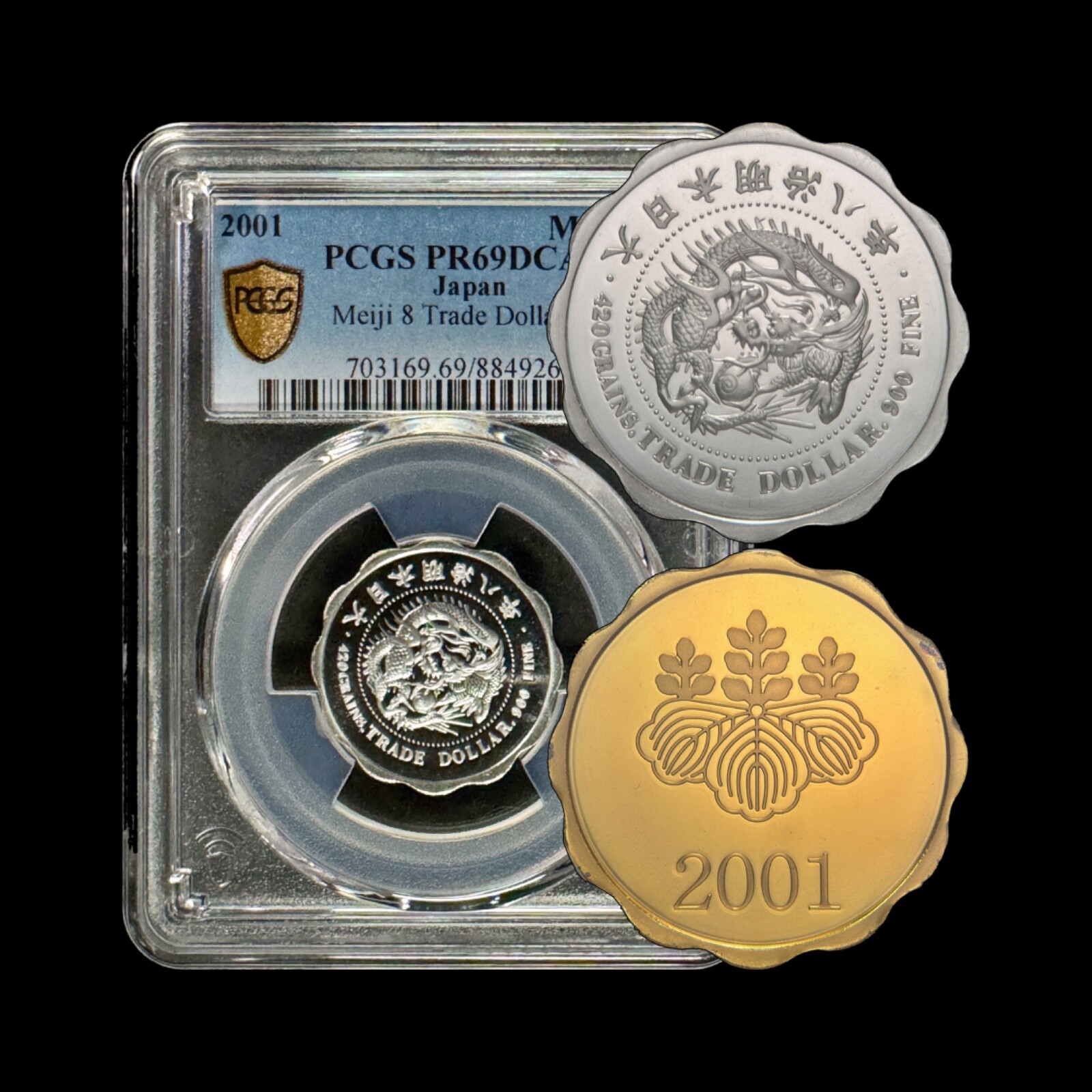 JAPAN. 2001, Medal, Silver - PCGS PR69 - Meiji Trade Dollar