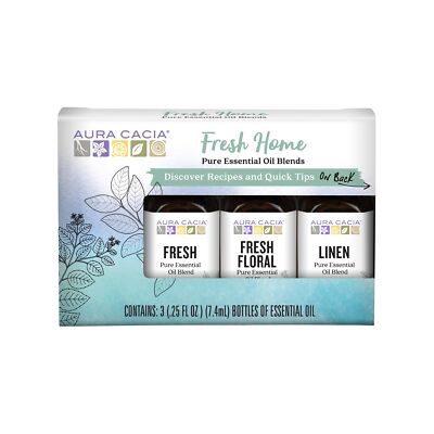 Aura Cacia Kit Essential Oil Fresh Home (Pack of 3)