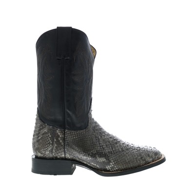 Мужские серые широкие ковбойские сапоги в стиле вестерн на гибридной подошве Roper Peyton Python