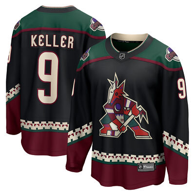 Men's Fanatics Clayton Keller Black Arizona Coyotes Home Breakaway Jersey