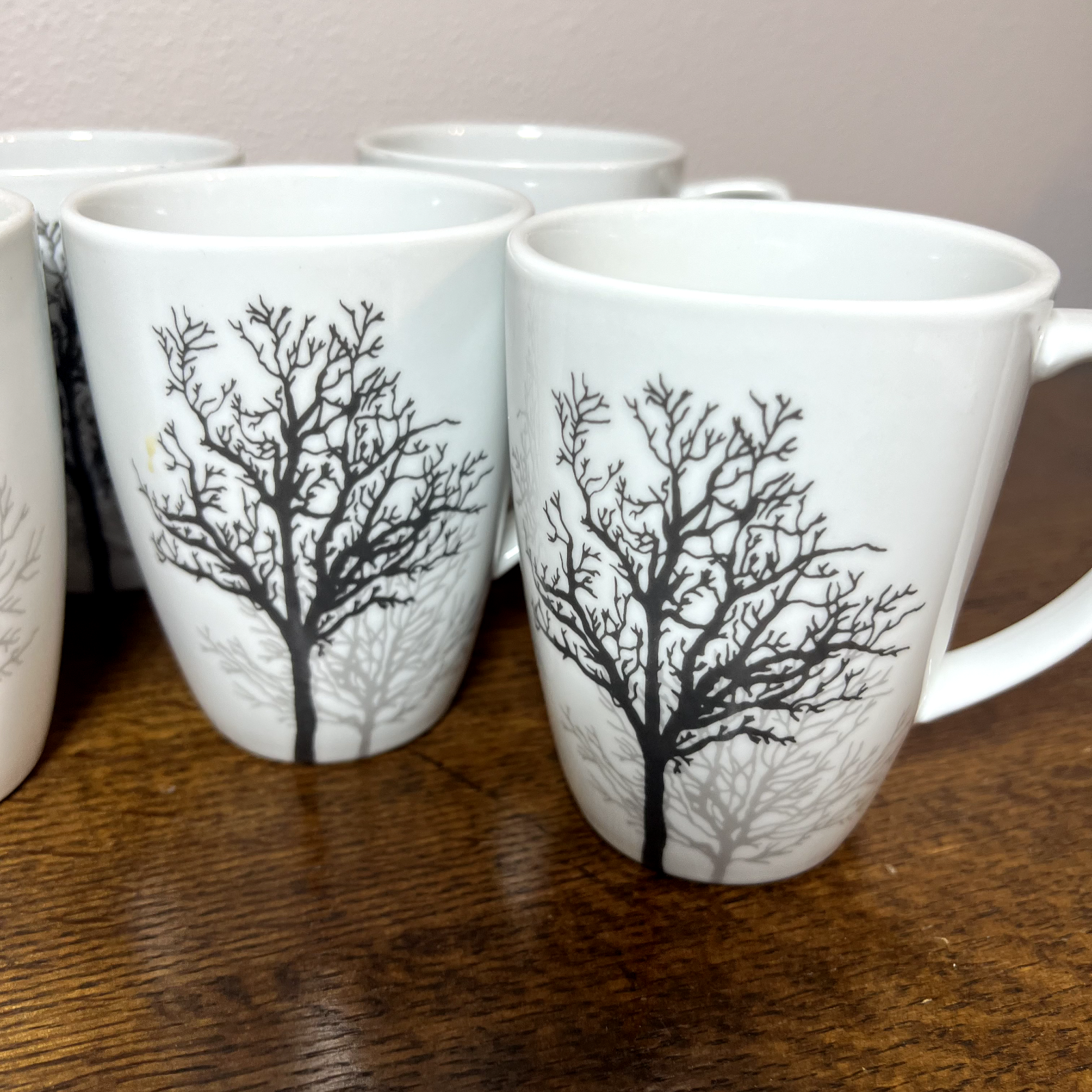 1 CORELLE Porcelain TIMBER SHADOWS Tree 12oz SQUARE Mug/Coff