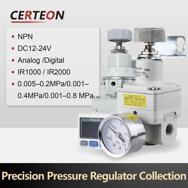 Precision Air Regulator IR1000 IR2000 Series Digital Pressure Regulator NPN Outp
