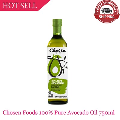 Chosen Foods 100% Pure Avocado Oil 750ml, Cooking Oils, Glyphosate Residue Free