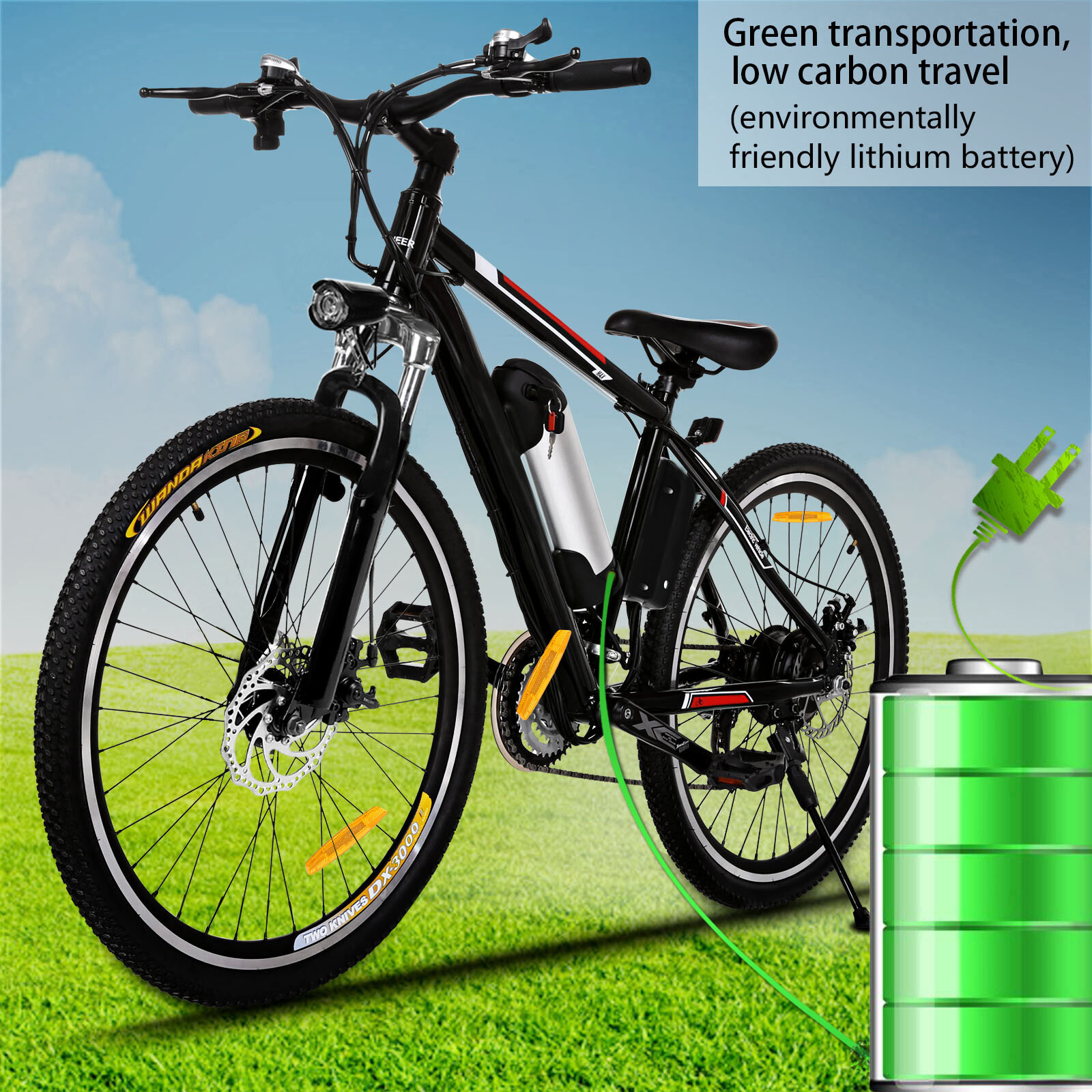 Elektrofahrrad 26 Zoll EMTB Mountainbike Ebike 21Gang Shimano Citybike Fahrrad