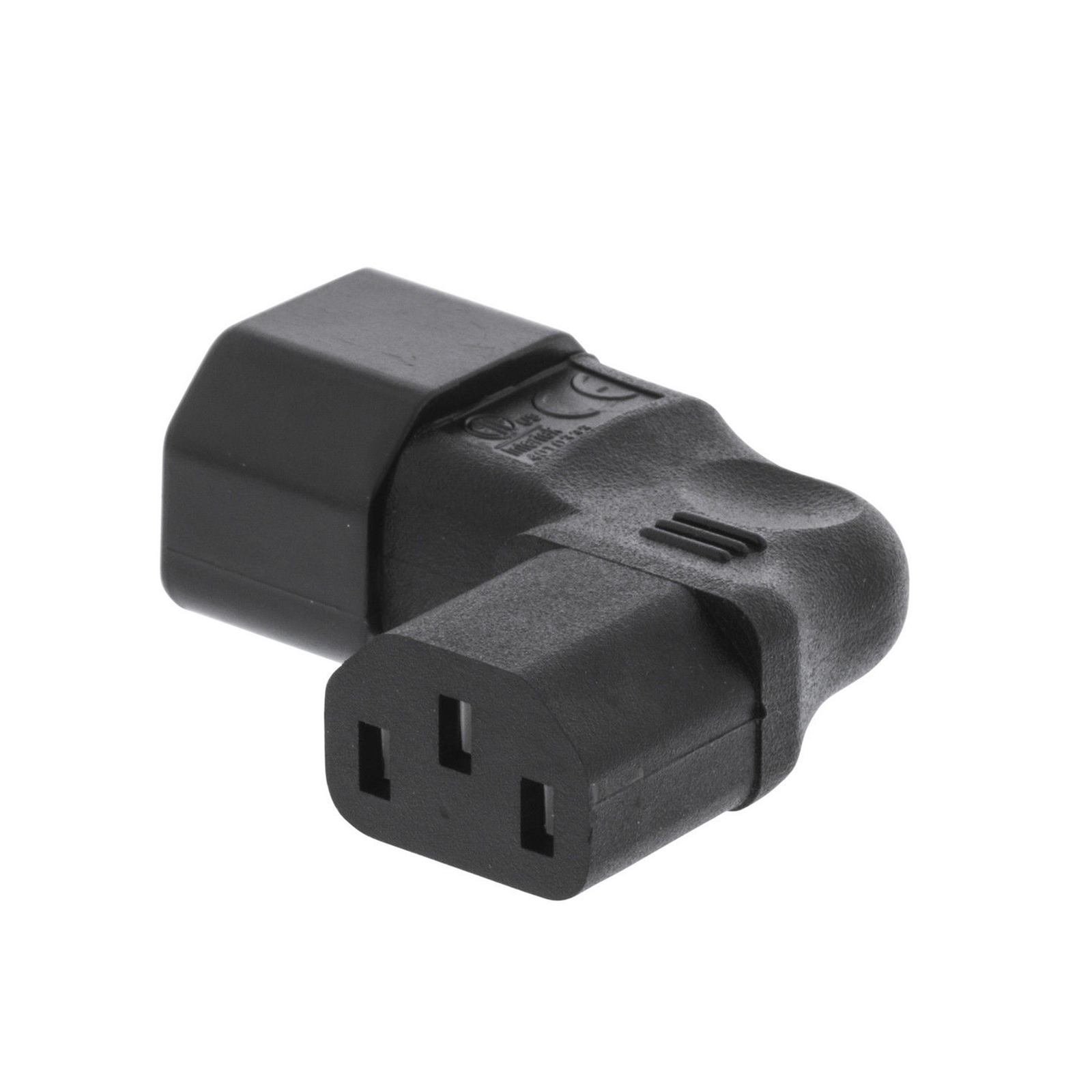 Travel IEC320-C13 Male to C14 Female 90 Degree Right Angle Angled Power Adapter