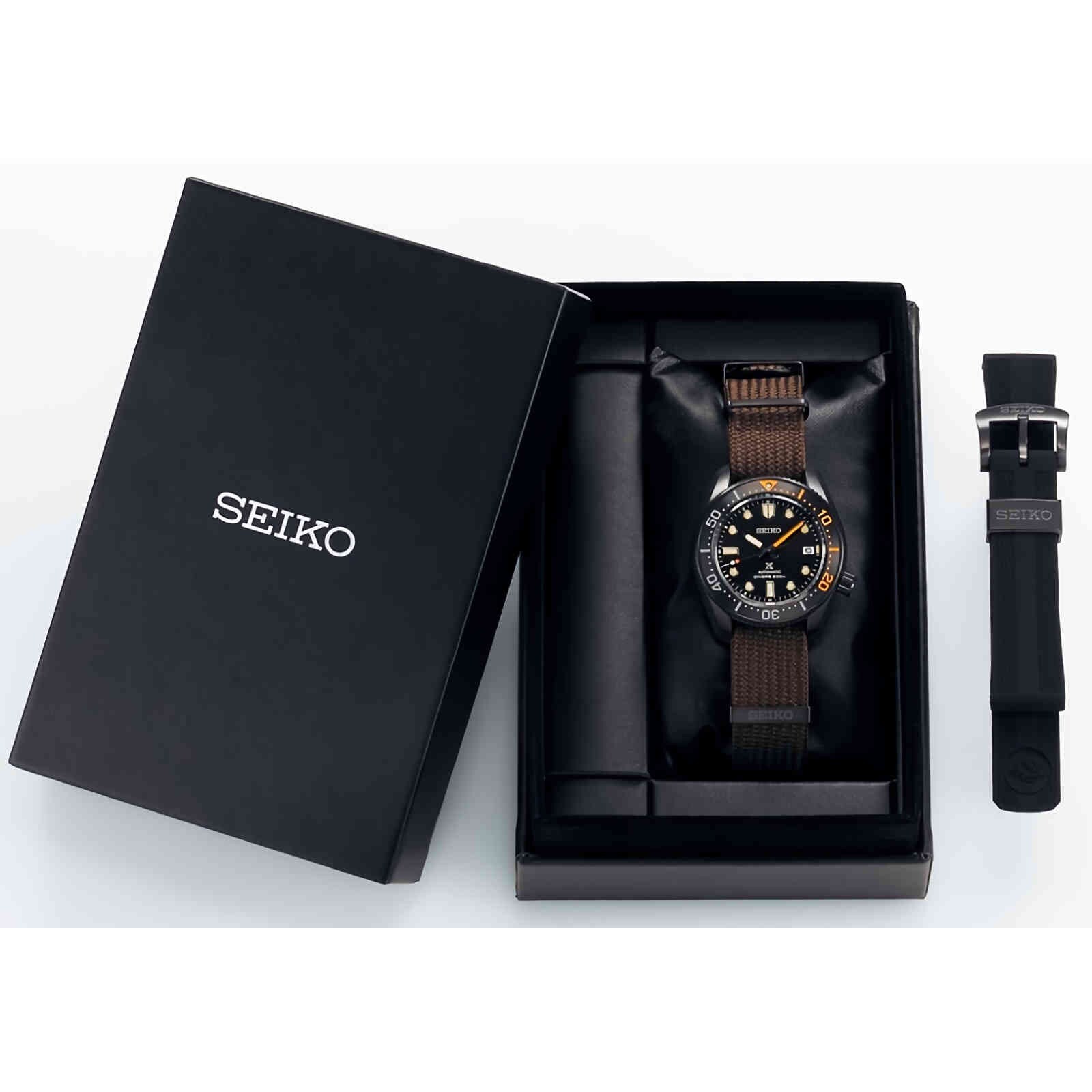 Pre-owned Seiko Prospex Spb255j1 Black Series Limited Edition 1968 Reissue Automatic Watch