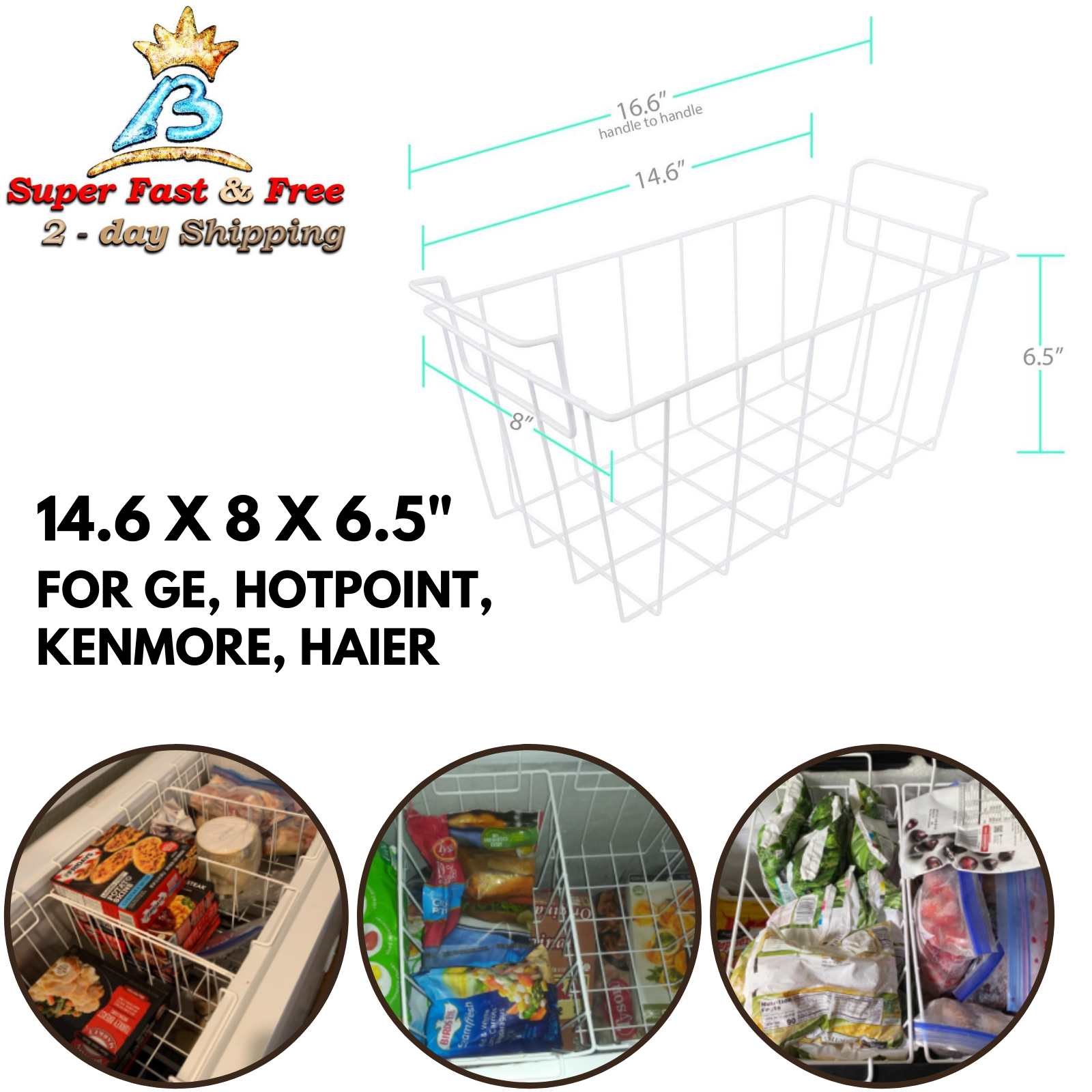 sparefixd Borst Vriezer Wire Basket voor SERVIS