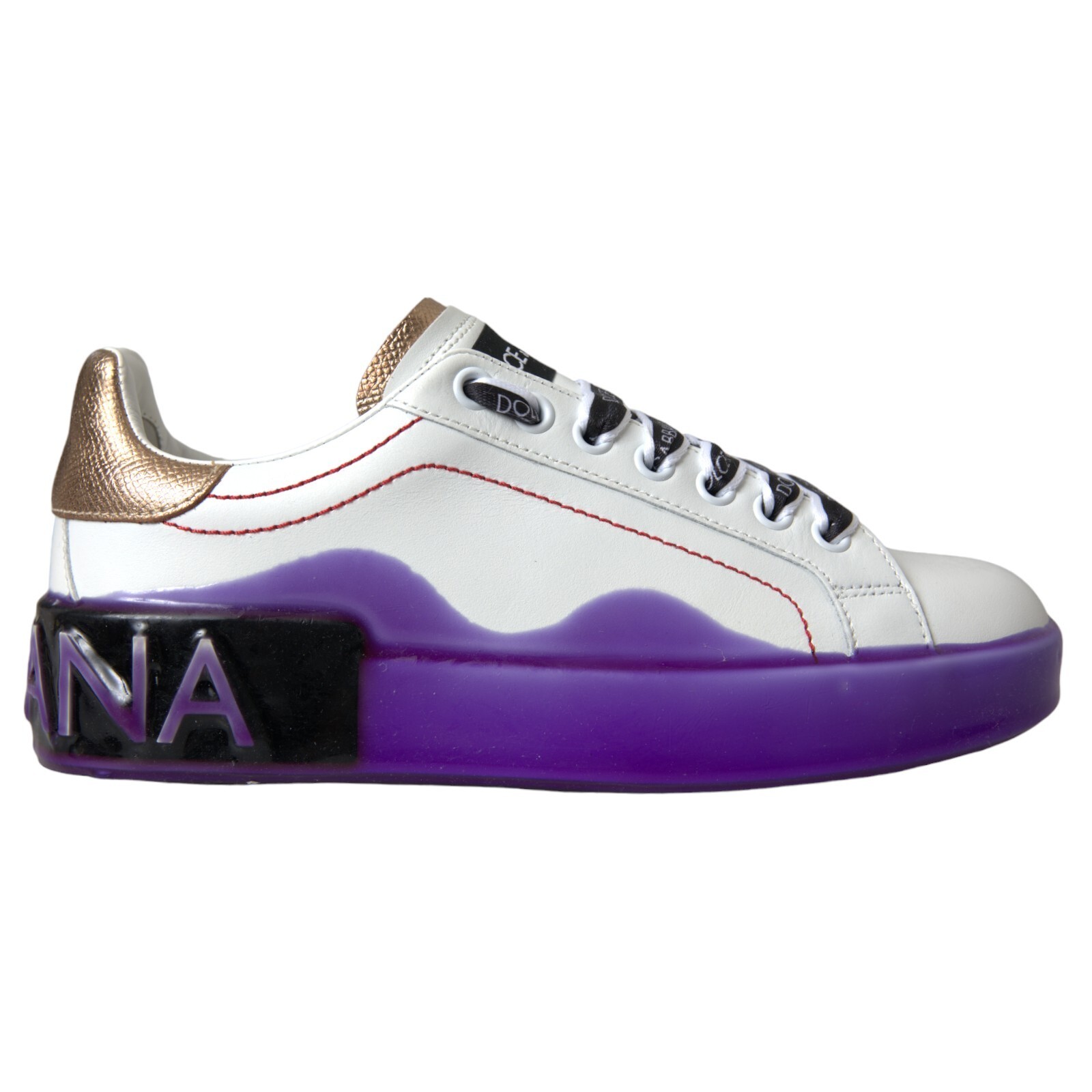 DOLCE & GABBANA Shoes White Leather Portofino Low Top