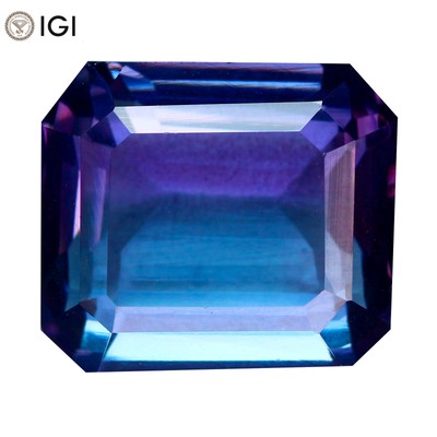 10.21Ct IGI Certifie IF Emerald Cut AAA Unheated Bluish violet Natural Tanzanite