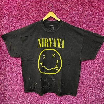 Nirvana Nevermind Oversized Distressed Rock Tshirt size O/S