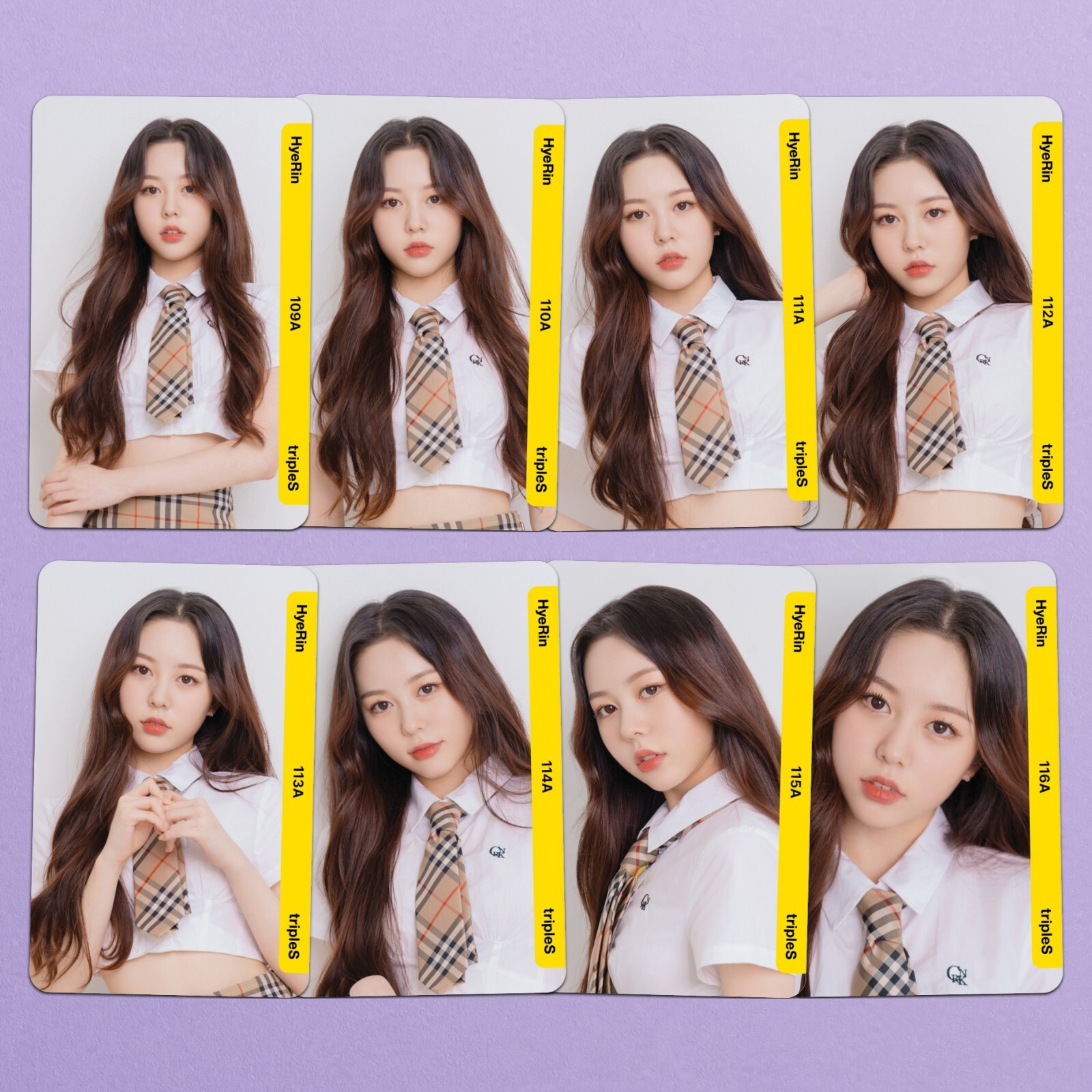 QR未使用 tripleS ヘリン HyeRin objekt A209 tripleS S2 HyeRin REPLICA objekt Atom01 109-116 Fanmade