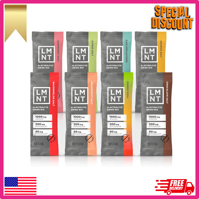 LMNT Zero-Sugar Electrolytes - Sample Pack - Hydration Powder Packets | No Dodgy