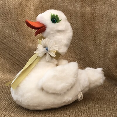 Rushton Swan Vintage Rubber Beak Stuffed Plush Doll Vintage