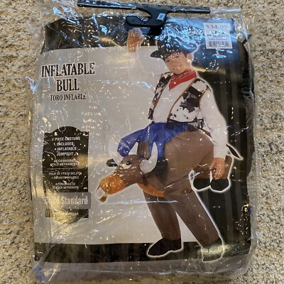 Halloween Inflatable Bucking Bull Rider Cowboy Costumes for Child Standard