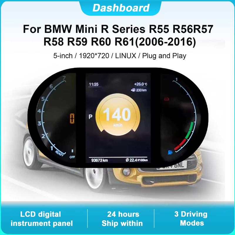 Digital Cluster Dashboard For BMW Mini R Series R55 R56 R57 R58 R59 R60 R61 2006