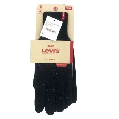 Levi's Donegal Gloves M Easy Texting Heat Retention Comfort Leather Palm NWT