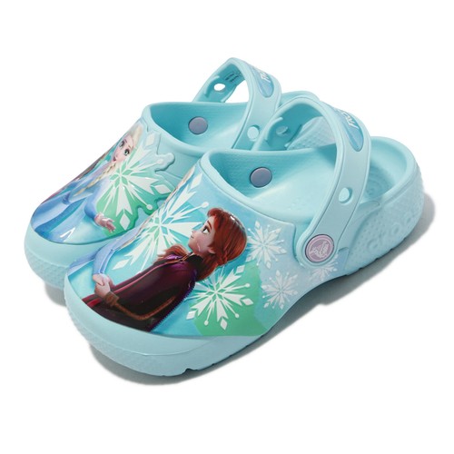 

Crocs FL Disney Frozen II Clog Ice Blue Детские дошкольные сандалии без шнуровки 2074654O9, Синий, Fl Disney Frozen Ii Clog