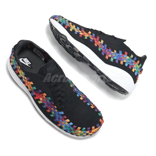 Pre-owned Nike Air Footscape Woven Rainbow Black Multi Women Unisex Casual Fb1959-002