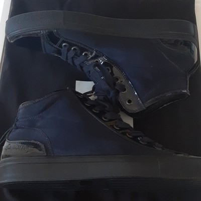 Neil Barrett Sneakers Black Patent Nylon NWOT Women's 8.5 Men's 7