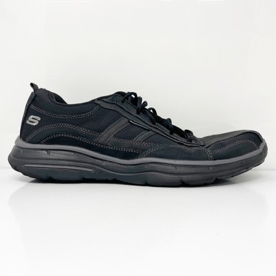 

Skechers Mens Relaxed Fit Glides Ellison 64638 Черная повседневная обувь Кроссовки Размер 13, Черный, Relaxed Fit Glides Ellison