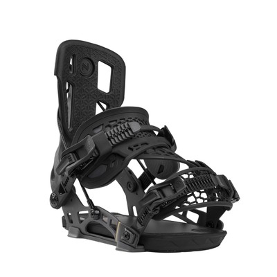 Nidecker Flow NX2 Hybrid Men's Rear Entry Snowboard Bindings, Carbon Black, Medi