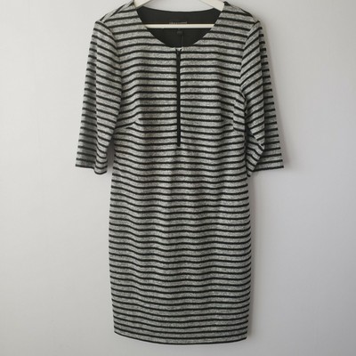 Connected apparel 3/4 sleeve striped a-line dress size 8P