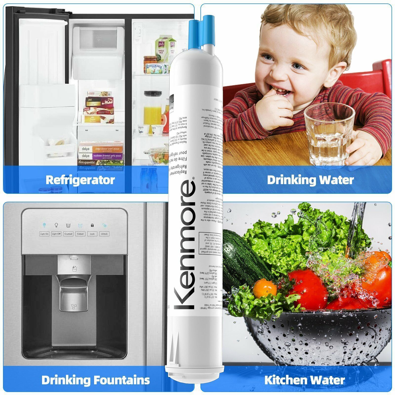 2-6 Pack Kenmore 9083 Replacement Refrigerator Cartridge Water Filter 9020 9030