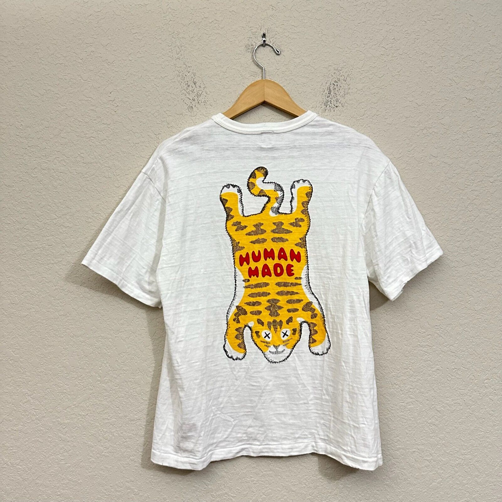 HUMAN MADE x KAWS Tiger Graphic Short Sleeve Tee in White HUMAN MADE x KAWS Tiger Graphic Short Sleeve Tee in White