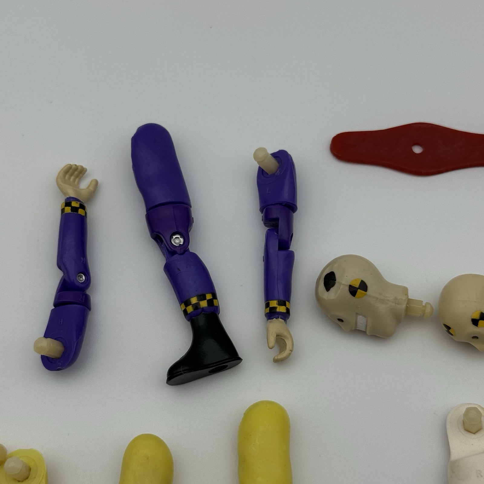 Vintage Tyco Crash Dummies Test Figures Accessories Body Parts Heads Arms Legs