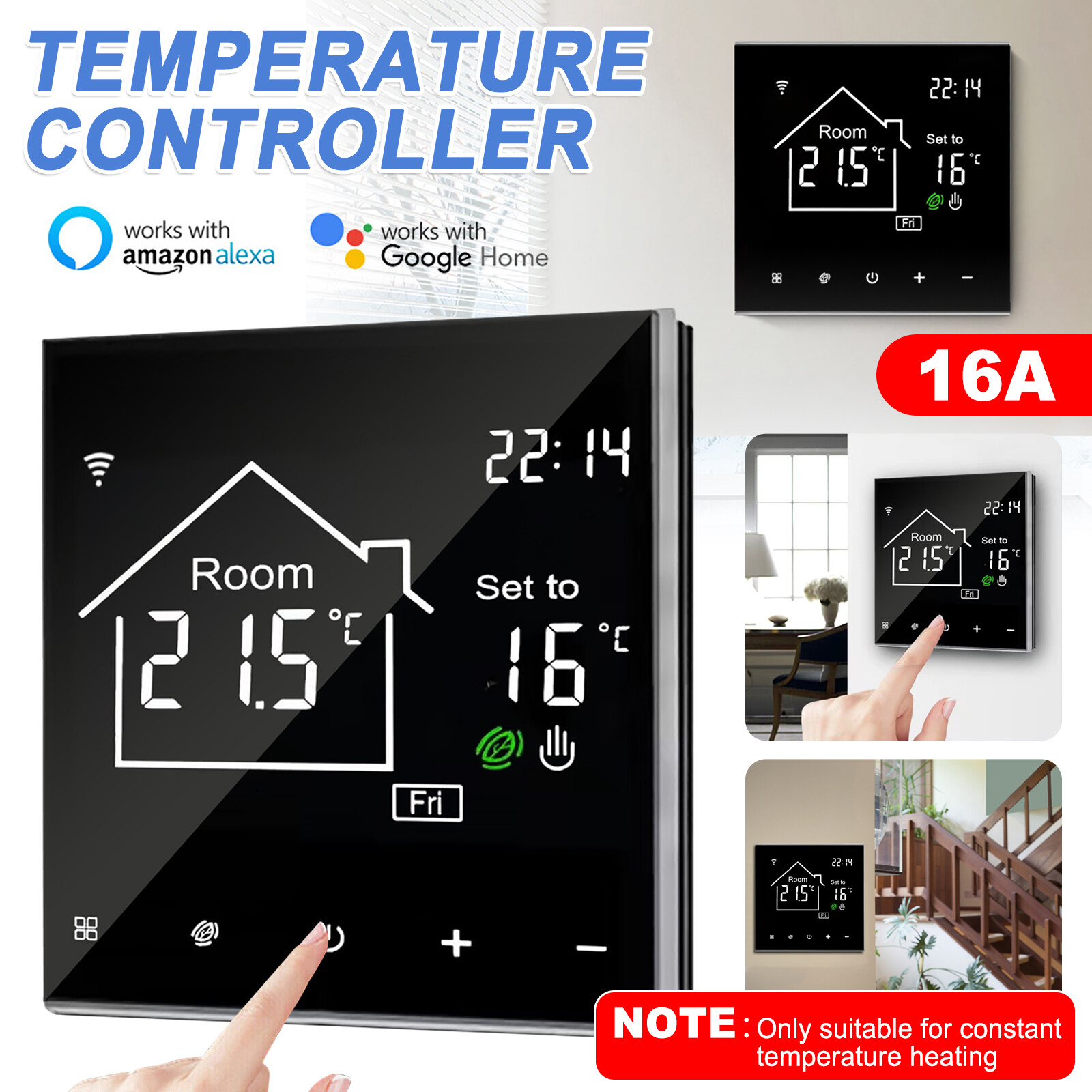 Programmable Wifi Wireless Home Room Sensor App Control
