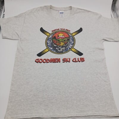 Grateful Dead  Maintain Your Brain  T-Shirt Goodmen Ski Club Gildan Adult Large