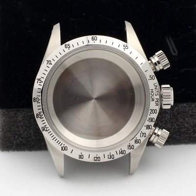 シルバーダイアル　６２６３ケース　セット　ジャンク品 DIY Watch Case Kit for Valjoux 72 Movement Fits 6263 6265