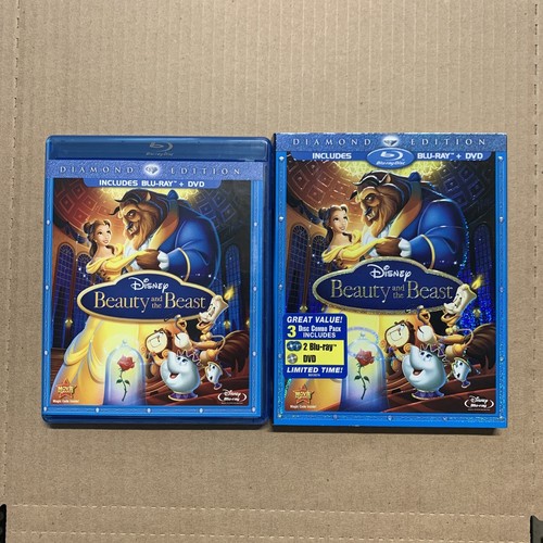 Disney  Blu-ray DVDセット Disney BEAUTY AND THE BEAST Blu-Ray/DVD (3-Disc Set) Diamond