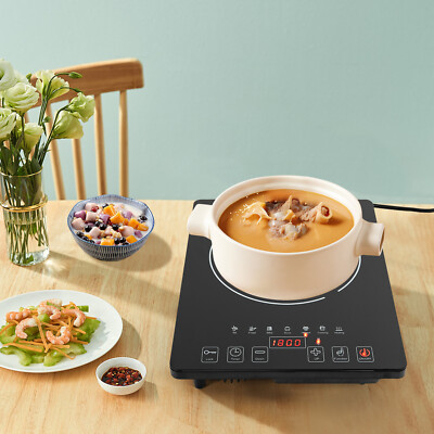 1800W Electric Cooktop Burner Cooktop Stove Top Built In Countertop LED Touch