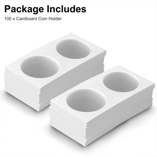 100pcs 40mm Coin Holders, 2x2 Cardboard Flips for Morgan Peace Ike Silver Dollar