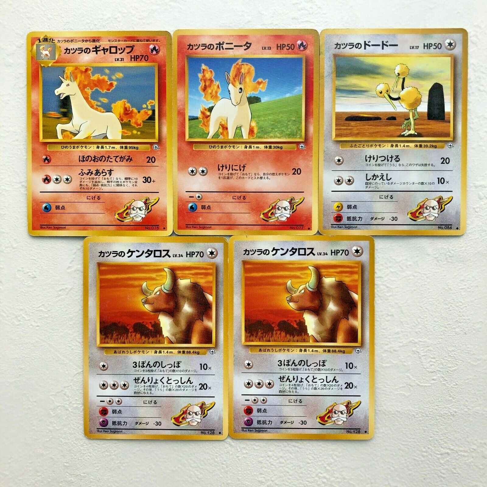 Blaine's Special set of 5 cards Pokemon TGC Japanese rare