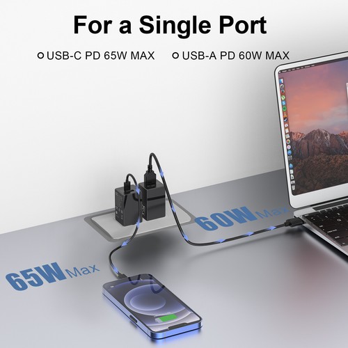 Minthouz 65W GaN Ⅱ USB-C Charger Foldable Wall Charger PD3.0 Type-C Fast Chargin