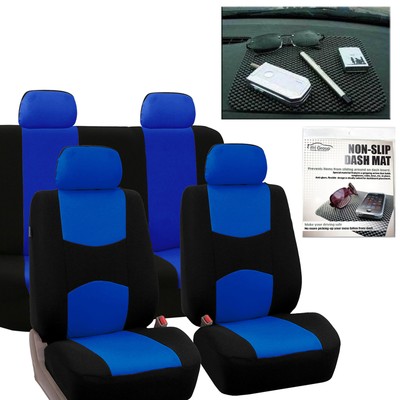 Car Seat Covers Best Full Covers in Blue For Car SUV Free Gift Dash Grip Pad