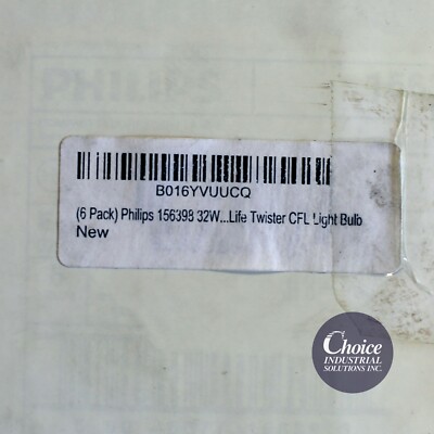 Phillips 156398 32W Twister CFL Light bulb 6-pack NEW (Unopened box)