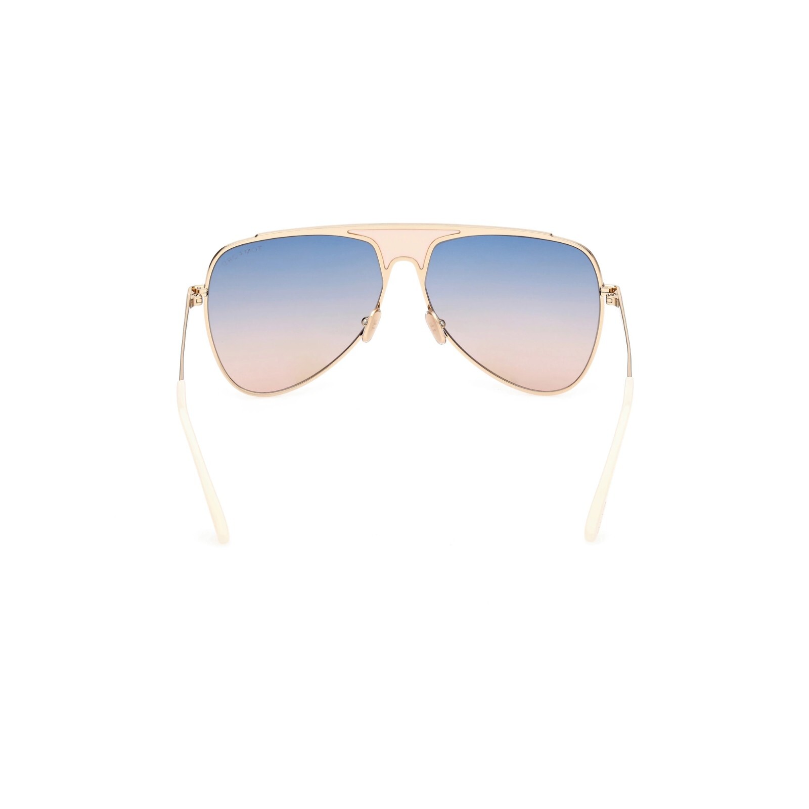 Pre-owned Tom Ford Ethan Ft 0935 28w Shiny Rose Gold Gradient Blue Lens Sunglasses