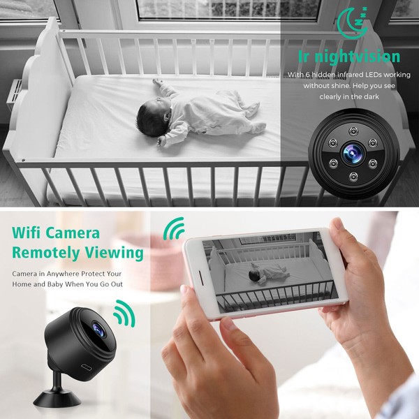 WiFi baby monitor camera with night vision.
