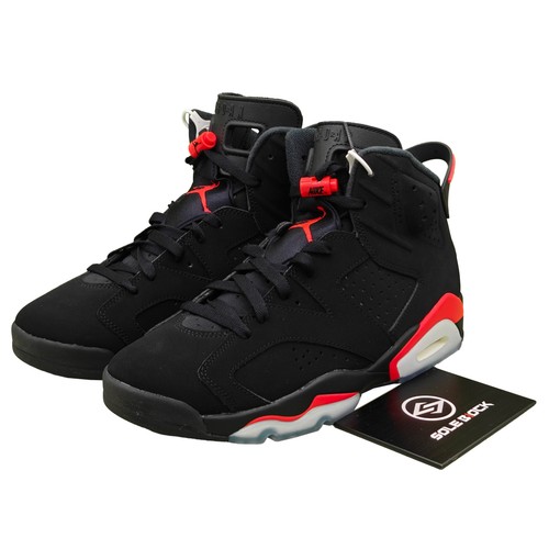シューズ(男性用) AIR JORDAN 6 RETRO INFRARED BLACK Jordan 6 Retro Infrared Pack Black Men's - 384664-003 - US