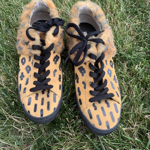 🚨Vintage Mihara Yasuhiro Cheetah Print Fur Sneakers Artist 🚨Vintage Mihara Yasuhiro Cheetah Print Fur Sneakers Artist