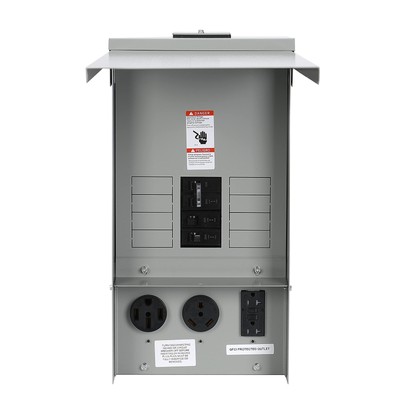 Hiweld Temporary Power Outlet Panel with a 20, 30, and 50-Amp Receptacle Inst...