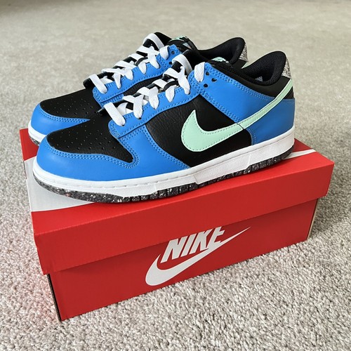 Pre-owned Nike Dunk Low Se Crater Photo Blue Black Light Mint Foam Mens ...