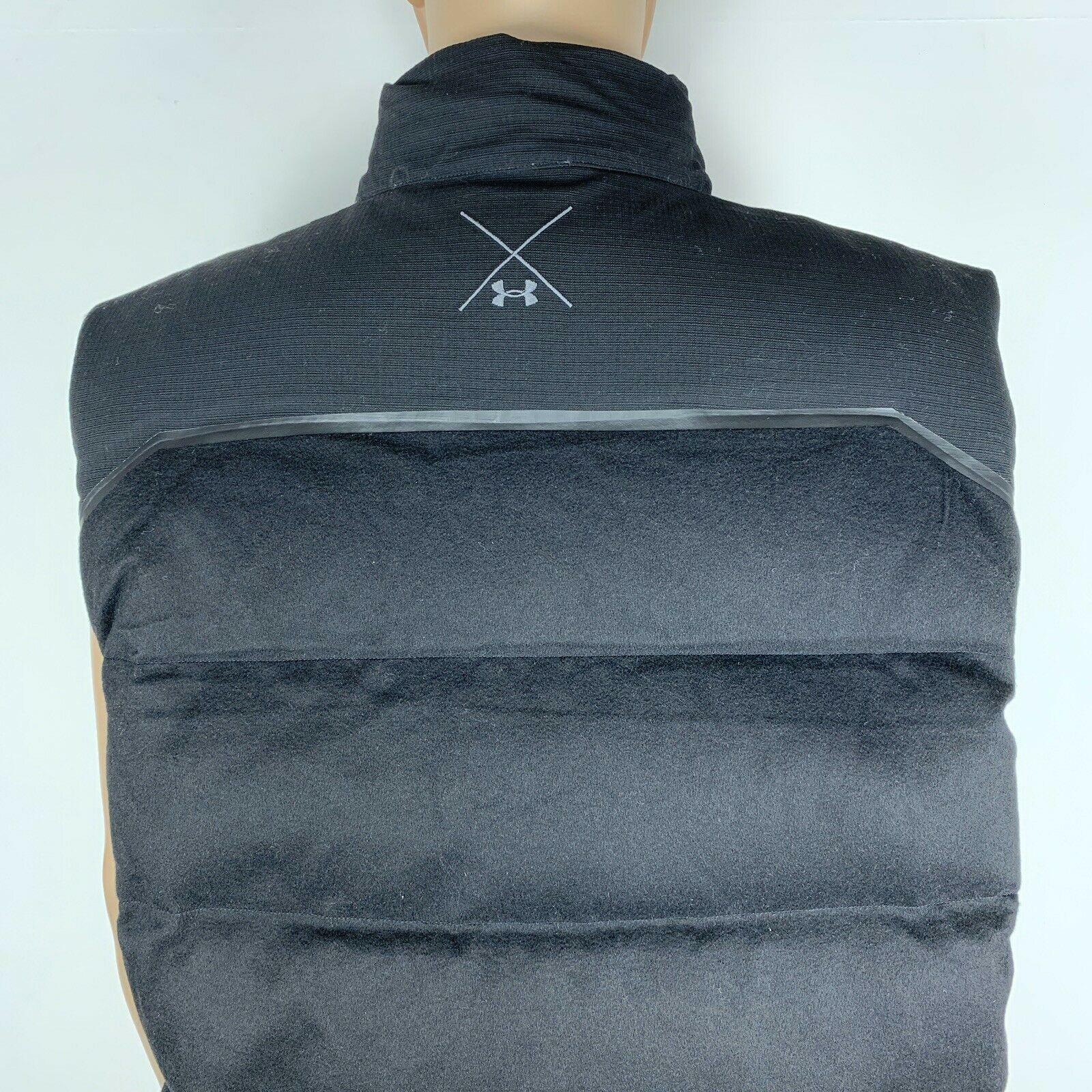 Pre-owned Under Armour Mens Vest Xl Mens Down Cashmere Magzip Coldgear Infrared Black Ua