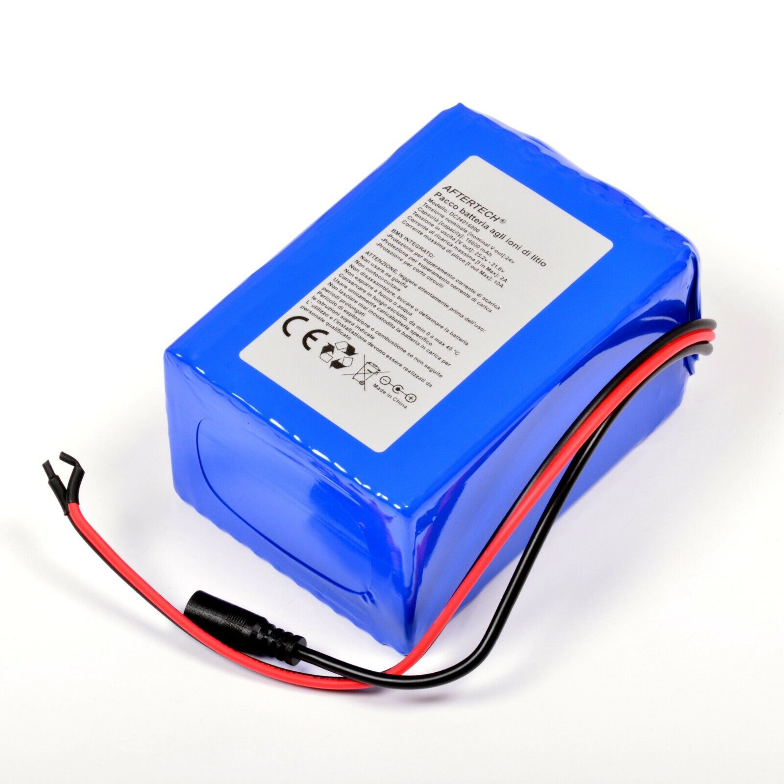 PACCO BATTERIA 24 VOLT 16000mAh 16Ah 24V RICARICABILE ALTA QUALITA