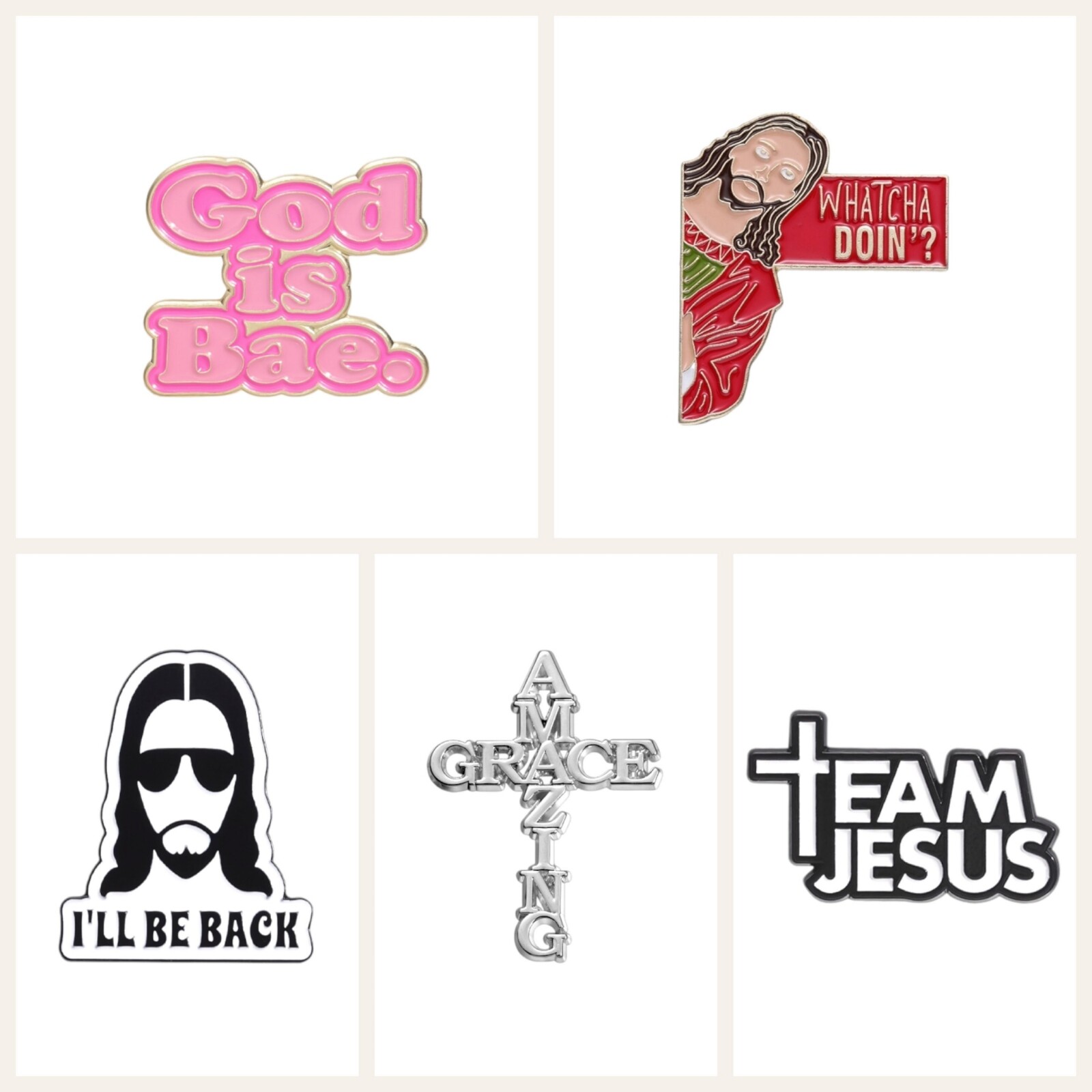 Jesus Enamel Pins | Christian Collar Pins | Lapel Badge | Brooch Jewelry | Gift