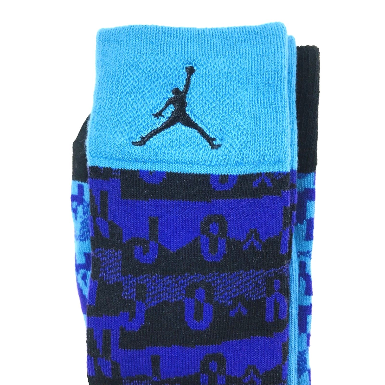 Nike Jordan Jumpman Socks Set Size Medium Boys Purple Blue Black Crew