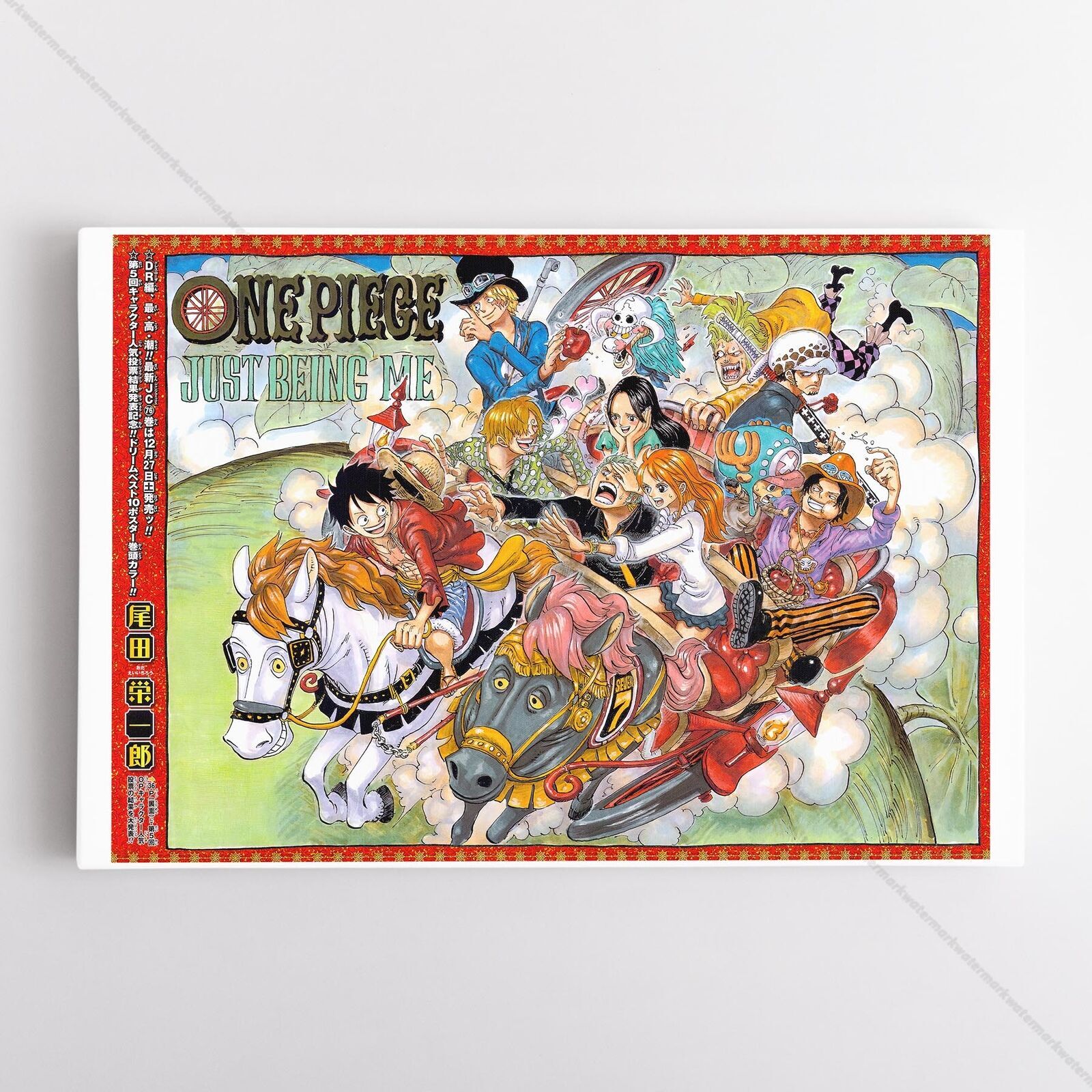 One Piece Poster Canvas - Chapter 771 Happo Navy Don Sai Art Print